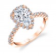 Pear Shaped Classic Halo Engagement Ring - Athena