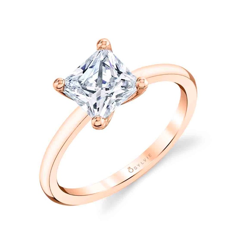 Princess Cut Solitaire Engagement Ring - Dominique
