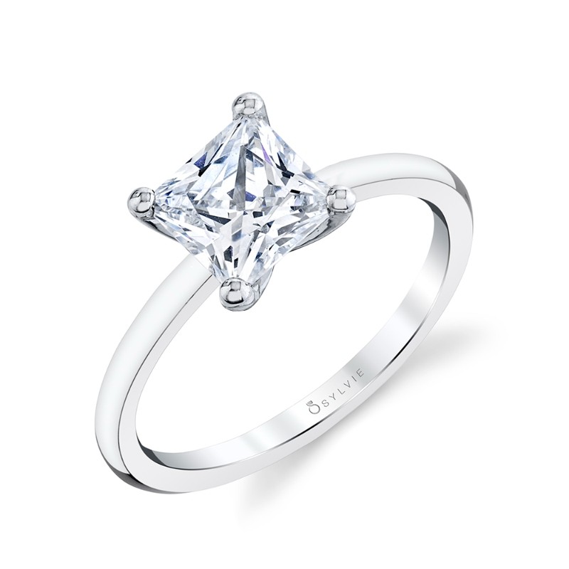 Princess Cut Solitaire Engagement Ring - Dominique