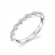 Single Prong Wedding Band with Marquise Diamonds