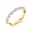 Single Prong Wedding Band with Marquise Diamonds