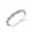 Round Cut Classic Spiral Wedding Band - Anaelle
