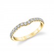 Round Cut Thick Curved Wedding Band - Xenia