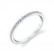 Round Cut Thin Diamond Wedding Band - Guiliana