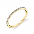 Round Cut Thin Diamond Wedding Band - Guiliana