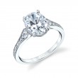 Oval Cut Unique Engagement Ring - Esmeralda
