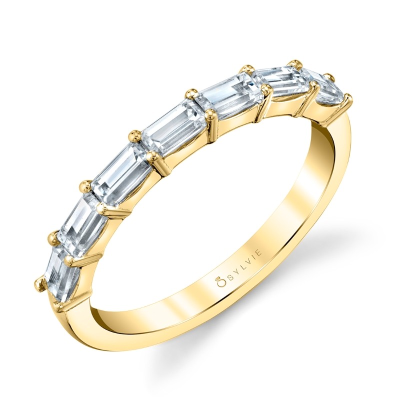 Vintage Baguette Wedding Band