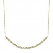 Vintage Inspired Diamond Curved Bar Necklace