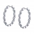 Vintage Inspired Diamond Hoop Earrings