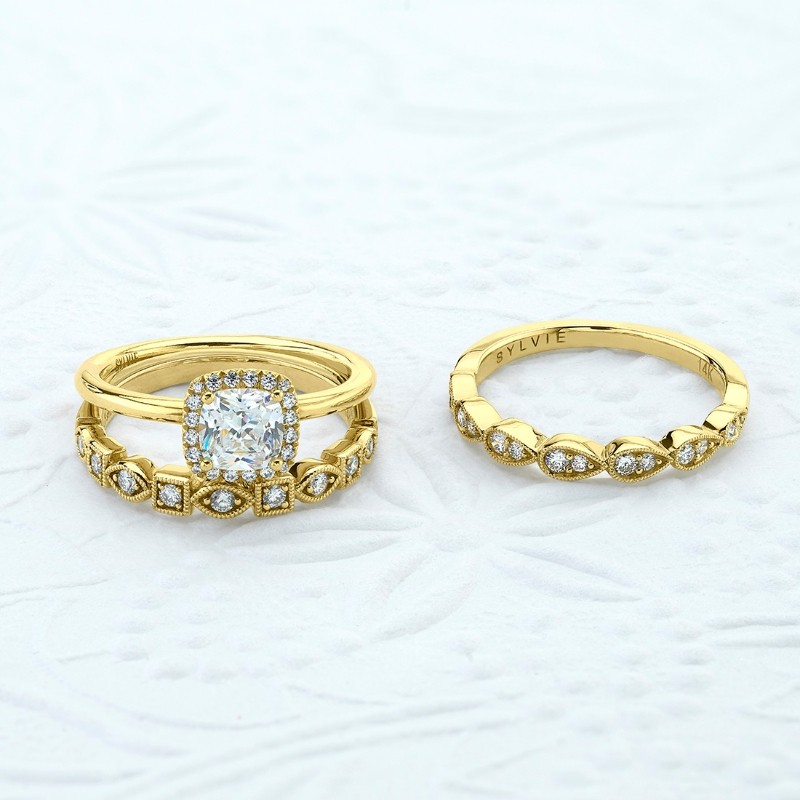 Cushion Cut Solitaire Halo Engagement Ring - Elsie