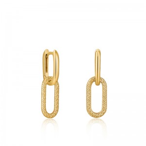 ANIA HAIE 14K GOLD PLATED ON STERLING SILVER ROPE OVAL DRP EARRINGS