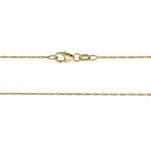 14K YELLOW GOLD 18" 1.2MM PINCETTA CHAIN WITH A LOBSTER CLASP
