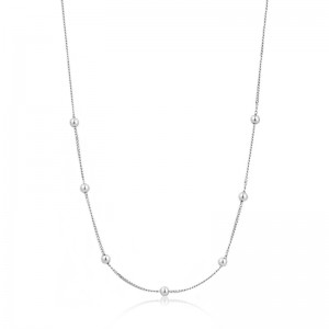 ANIA HAIE STERLING SILVER MODERN BEADED NECKLACE