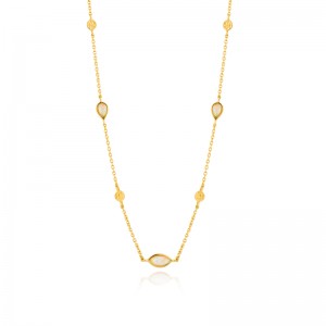 ANIA HAIE 14K GOLD PLATED ON STERLING SILVER OPAL COLOUR NECKLACE