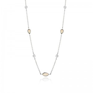 ANIA HAIE STERLING SILVER OPAL COLOUR NECKLACE