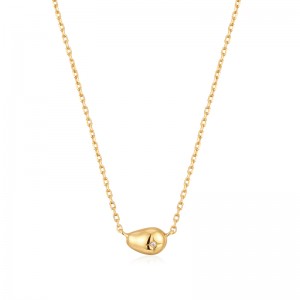 ANIA HAIE 14K GOLD PLATED ON STERLING SILVER PEBBLE SPARKLE NECKLACE