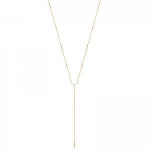 ANIA HAIE 14K GOLD PLATED ON STERLING SILVER SPARKLE POINT Y NECKLACE
