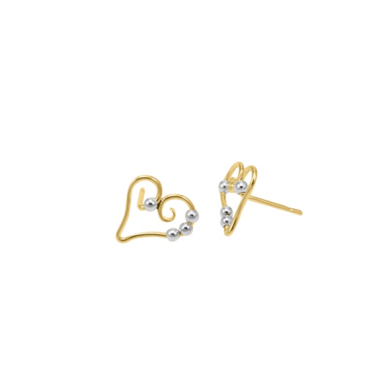 https://www.nfoxjewelers.com/upload/product/SARATOGA JEWELS STERLING SILVER AND YELLOW GOLD FILLED DEW DROP HEART POST EARRINGS