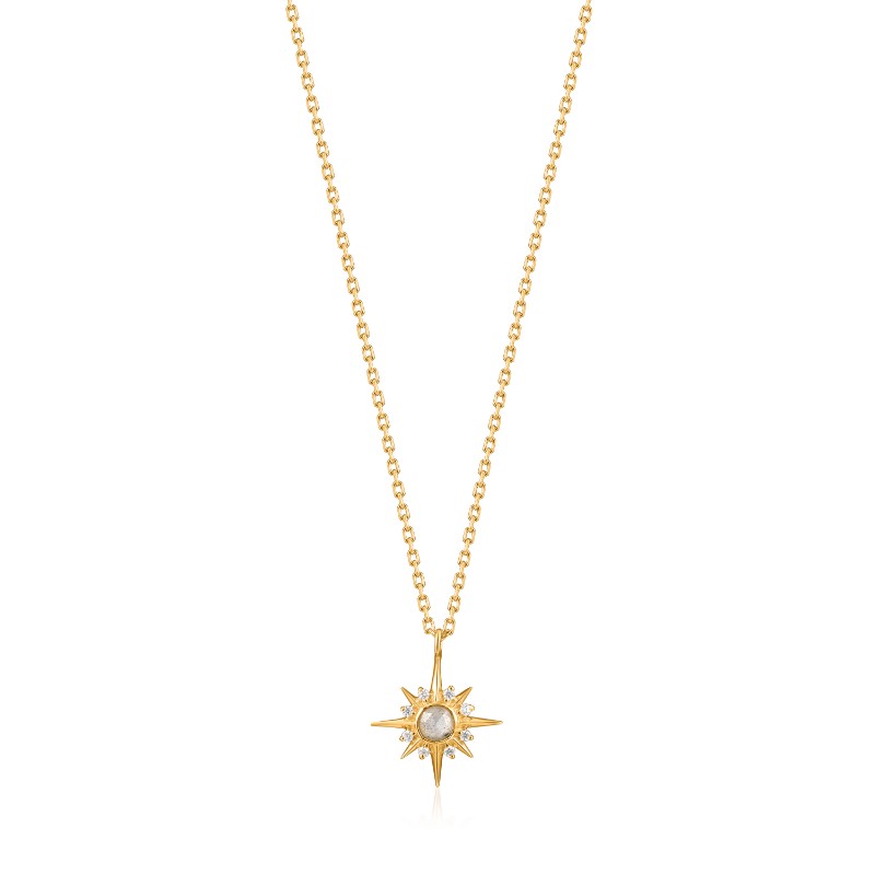 ANIA HAIE 14K GOLD PLATED ON STERLING SILVER MIDNIGHT STAR NECKALCE