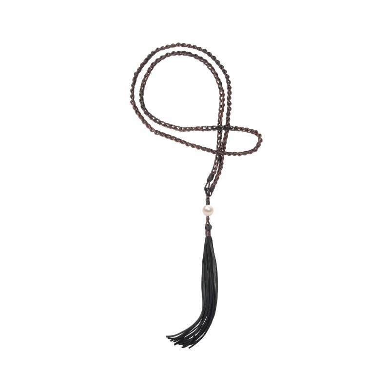 https://www.nfoxjewelers.com/upload/product/VINCENT PEACH COMOROS TASSEL NECKLACE PREMIUM LEATHER FRESHWATER PEARL