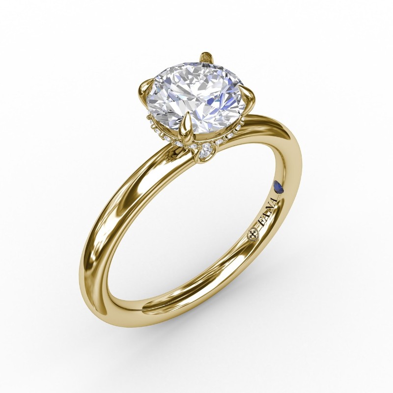 https://www.nfoxjewelers.com/upload/product/14K YELLOW GOLD .06CTTW F/G COLOR SI/VS CLARITY DIAMOND ENGAGEMENT SEMI MOUNT WITH HIDDEN HALO AND DIAMOND PEEK-A-BOOS,  FOR A 1.20CT PEAR SHAPED CENTER. SIZE 4.
