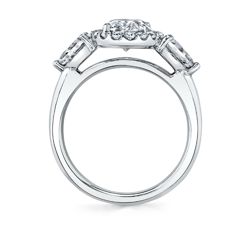 Three Stone Oval Engagement Ring - Lilliana