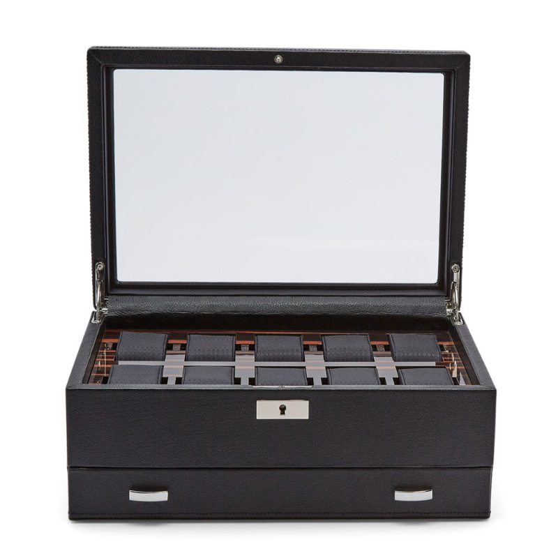 Roadster 10PC Watch Box with Drawer