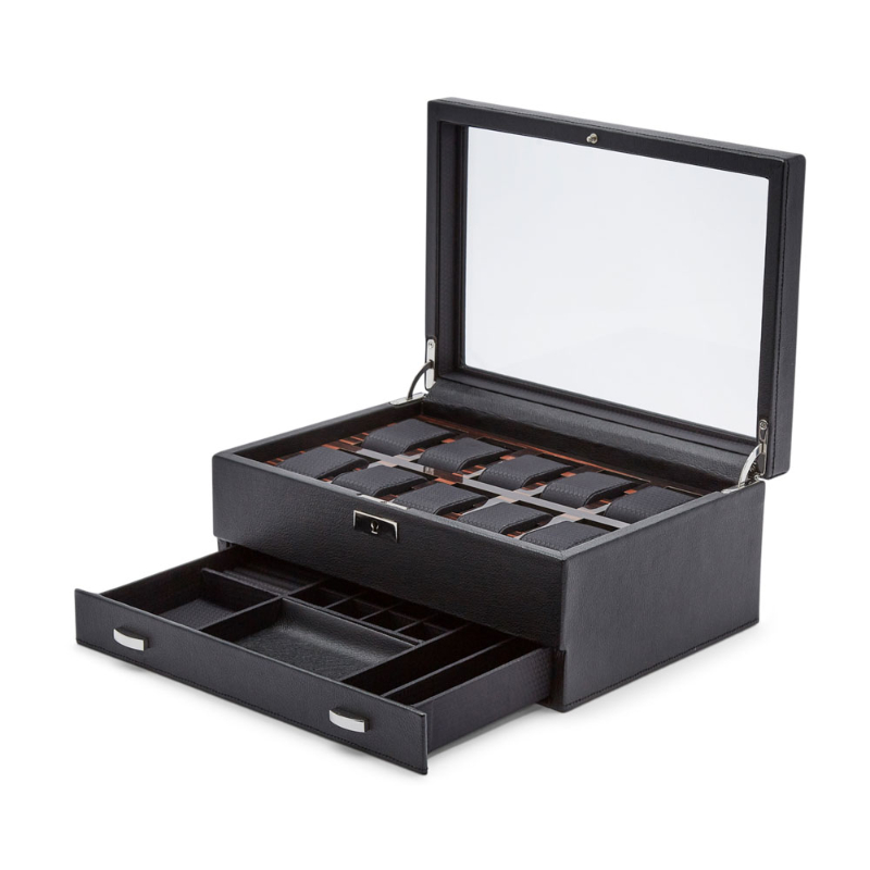 Roadster 10PC Watch Box with Drawer