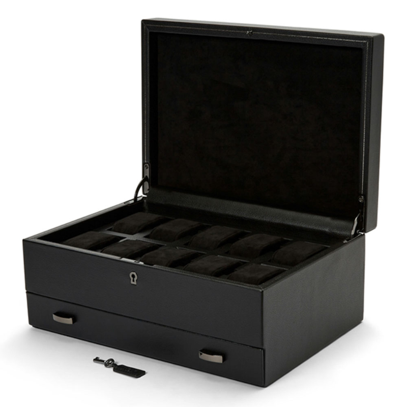 British Racing 10PC Watch Box with Drawer