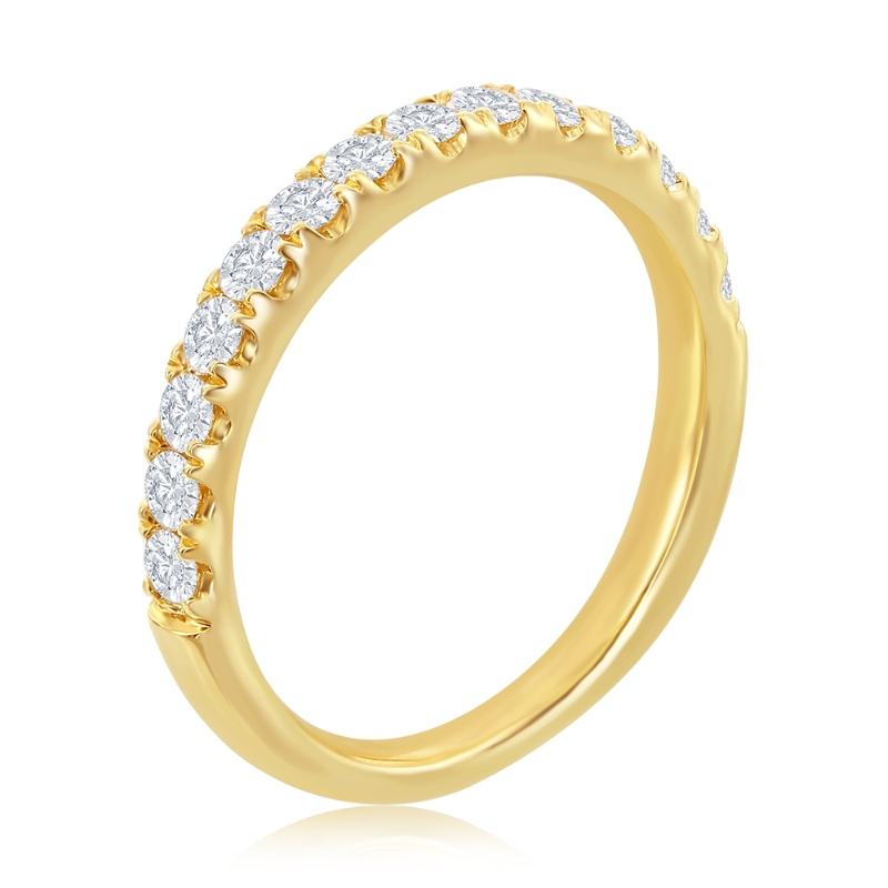 14K Yellow Gold Pav&eacute; Diamond Band
