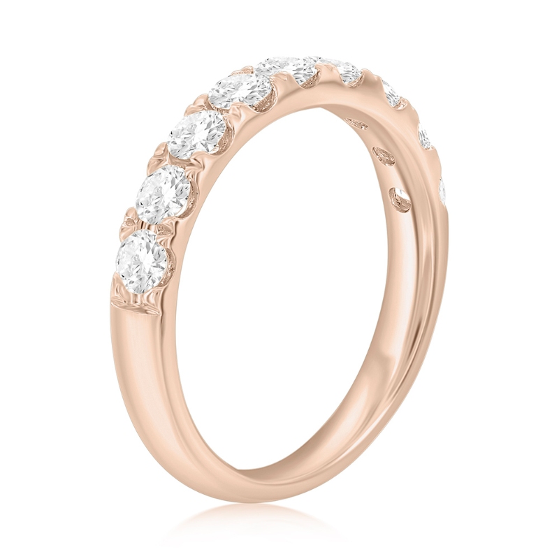 14K Rose Gold Pav&eacute; Diamond Band