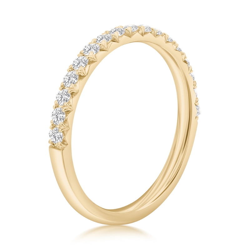 14K Yellow Gold Pav&eacute; Diamond Band