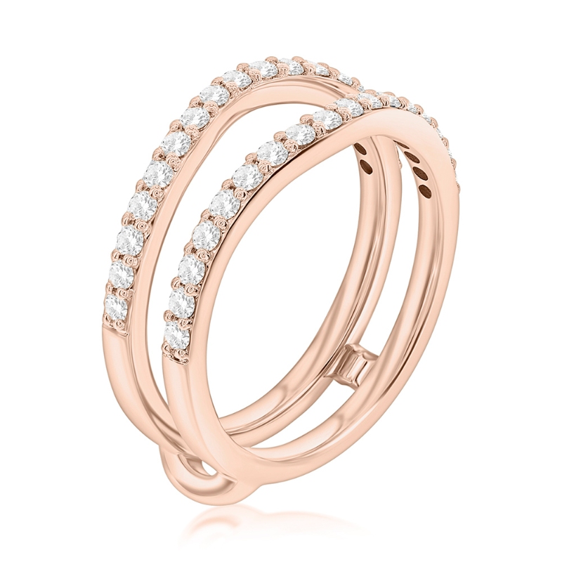 14K Rose Gold Diamond Ring Insert