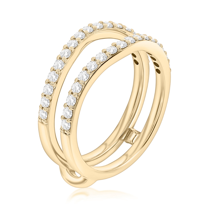 14K Yellow Gold Diamond Ring Insert