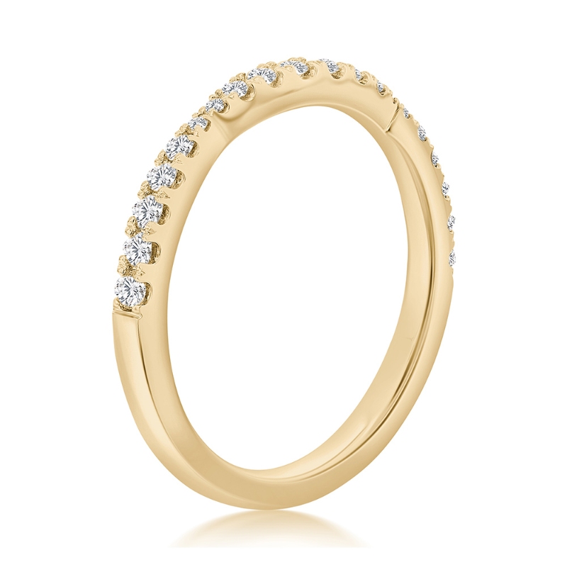 14K Yellow Gold Graduated Diamond Band