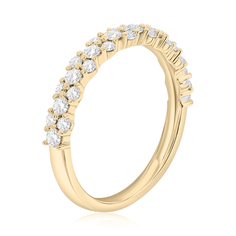 14K Yellow Gold Pav&eacute; Diamond Band