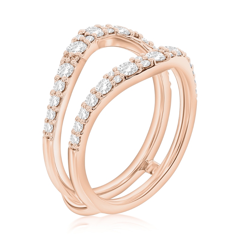 14K Rose Gold Diamond Ring Insert