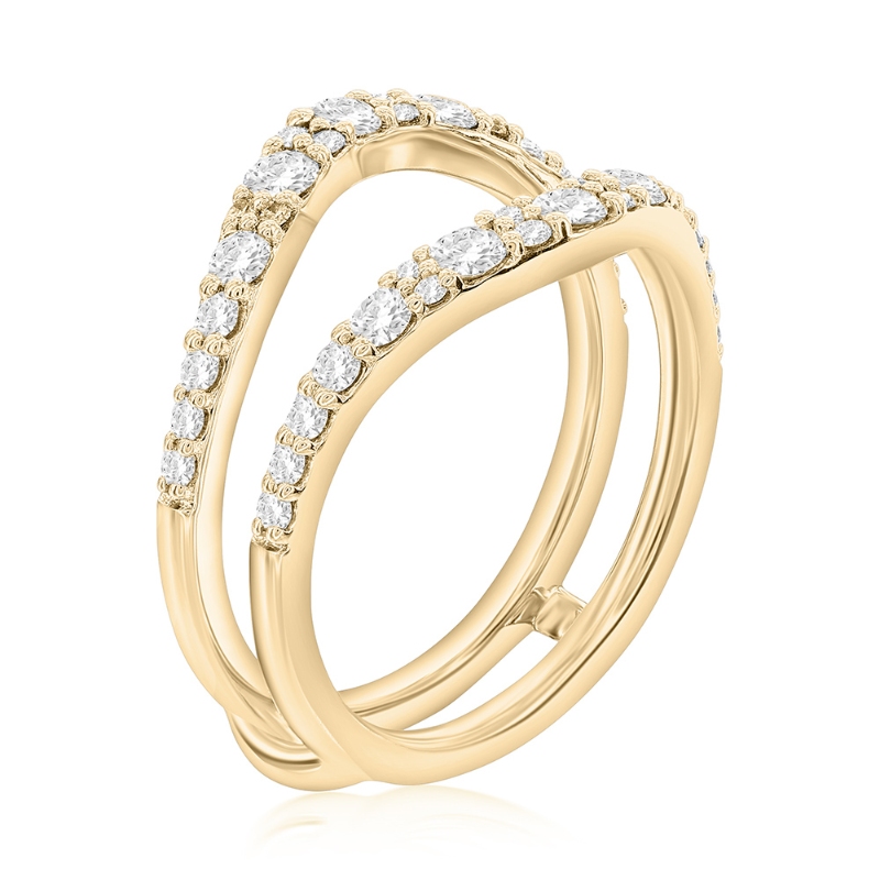 14K Yellow Gold Diamond Ring Insert