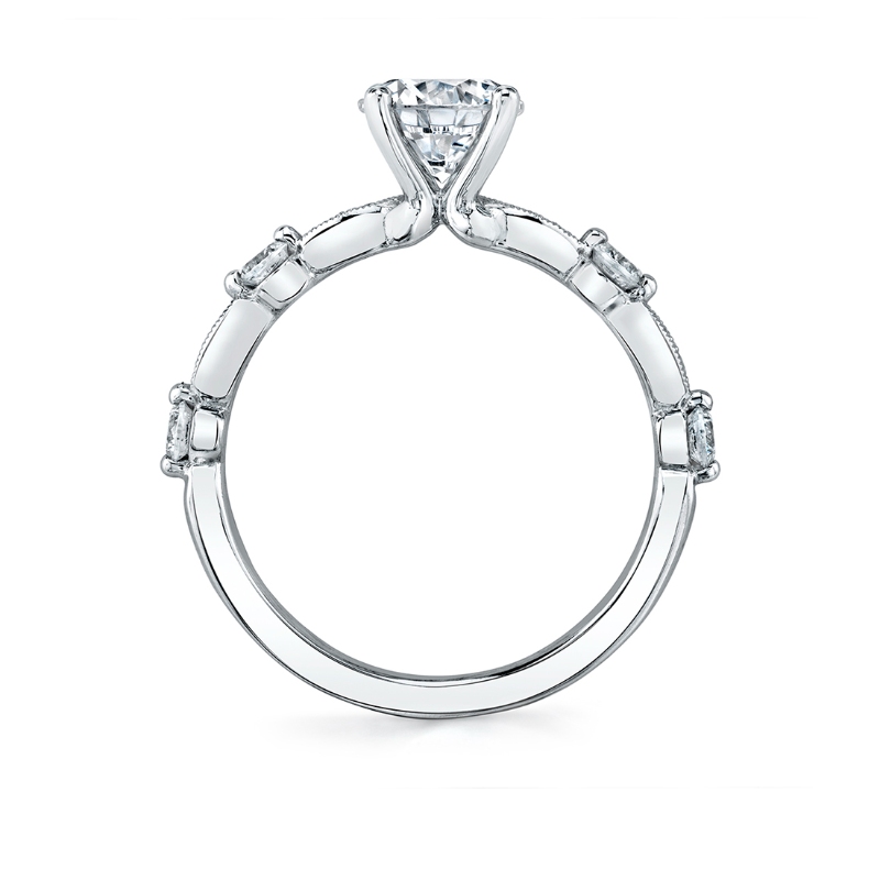 Antique Style Engagement Ring Setting - Florence