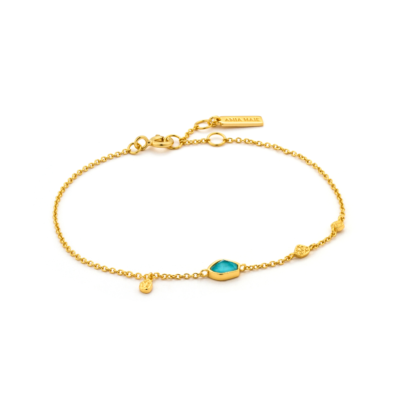 Turquoise Discs Bracelet - B014-01G