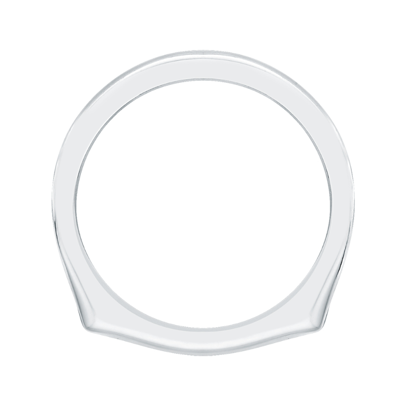 Euro Shank Plain Wedding Band in 14K White Gold