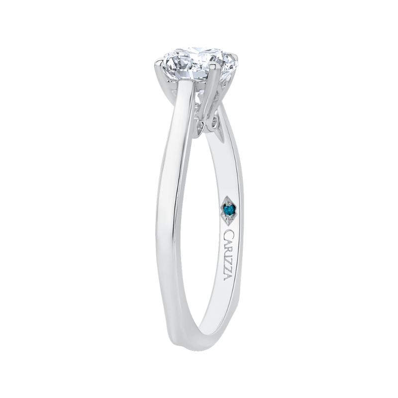 Diamond Solitaire Engagement Ring in 14K White Gold (Semi-Mount)