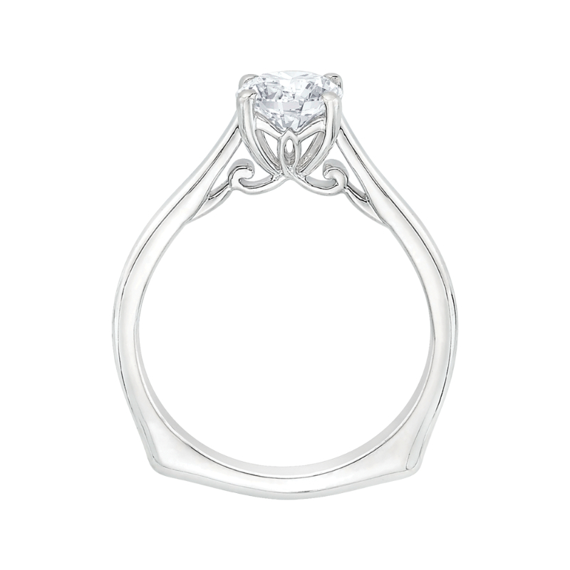 Diamond Solitaire Engagement Ring in 14K White Gold (Semi-Mount)