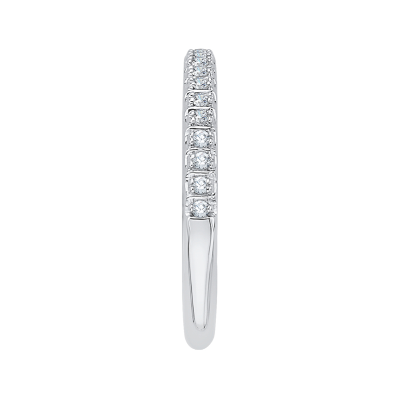 Diamond Euro Shank Half Eternity Wedding Band in 14K White Gold