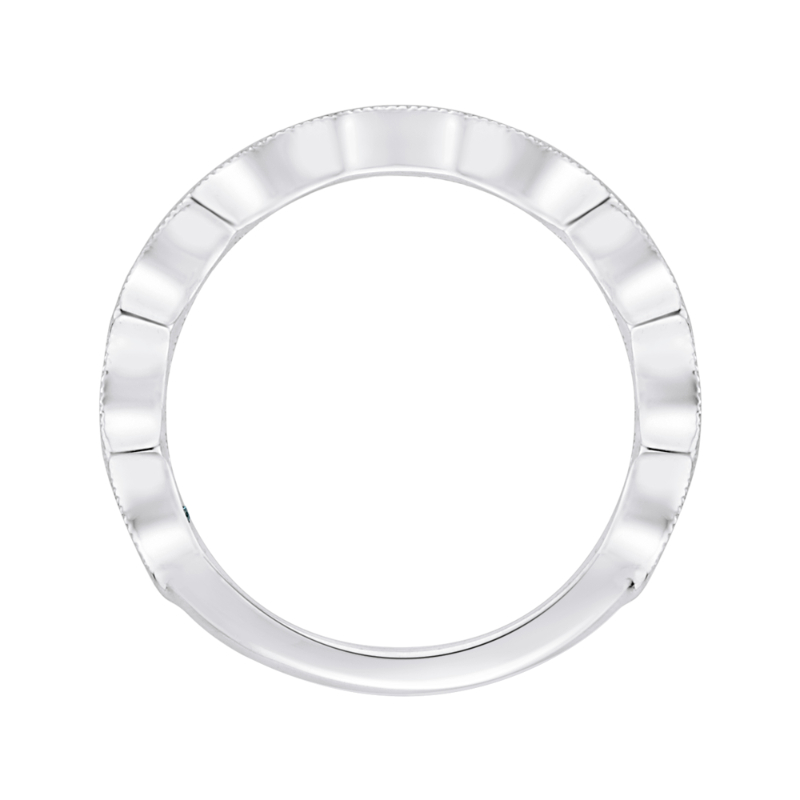 Round Diamond Wedding Band in 14K White Gold
