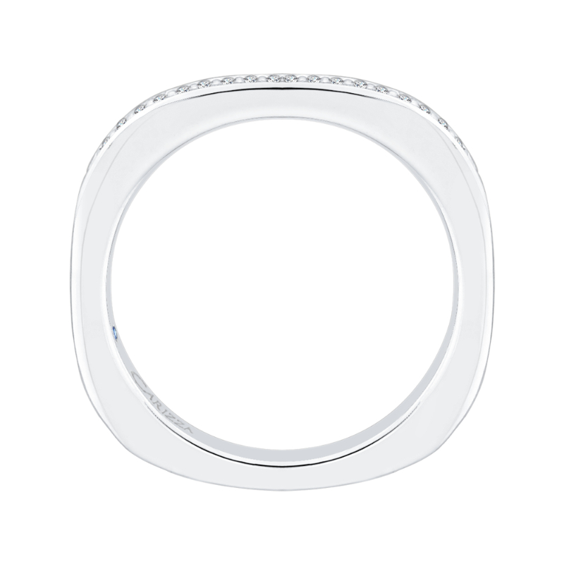 Round Diamond Wedding Band in 14K White Gold