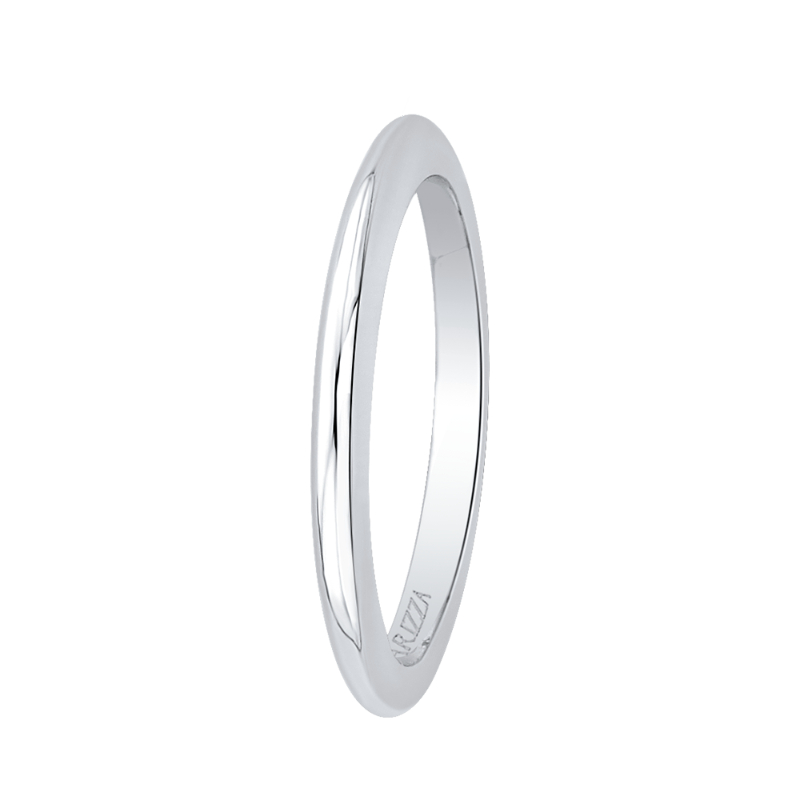 Plain Wedding Band in 14K White Gold