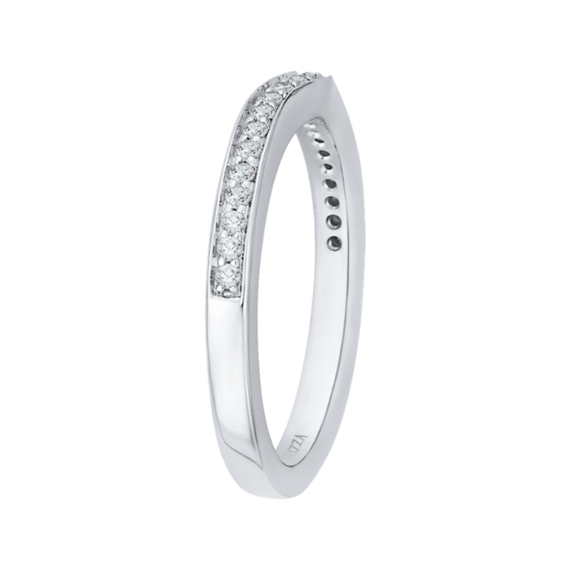 Half-Eternity Diamond Wedding Band in 14K White Gold