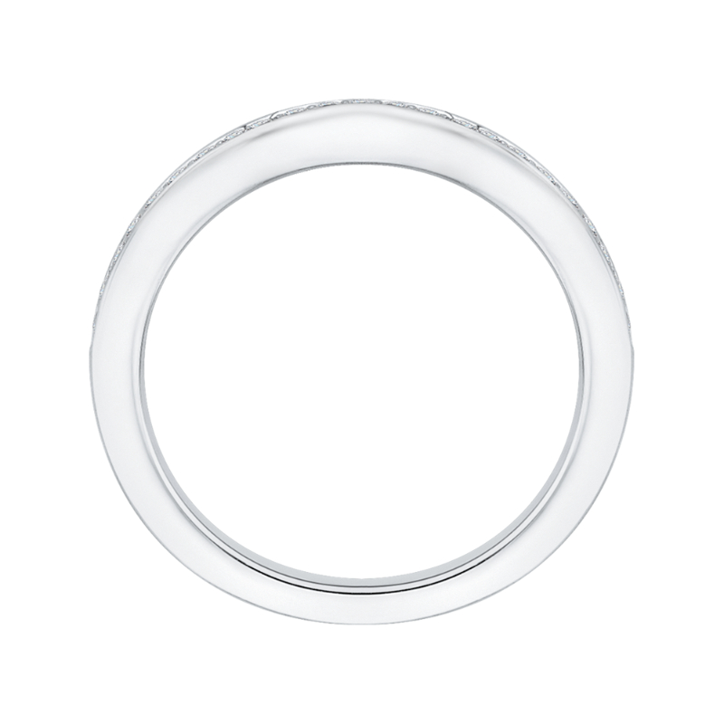 Half-Eternity Diamond Wedding Band in 14K White Gold