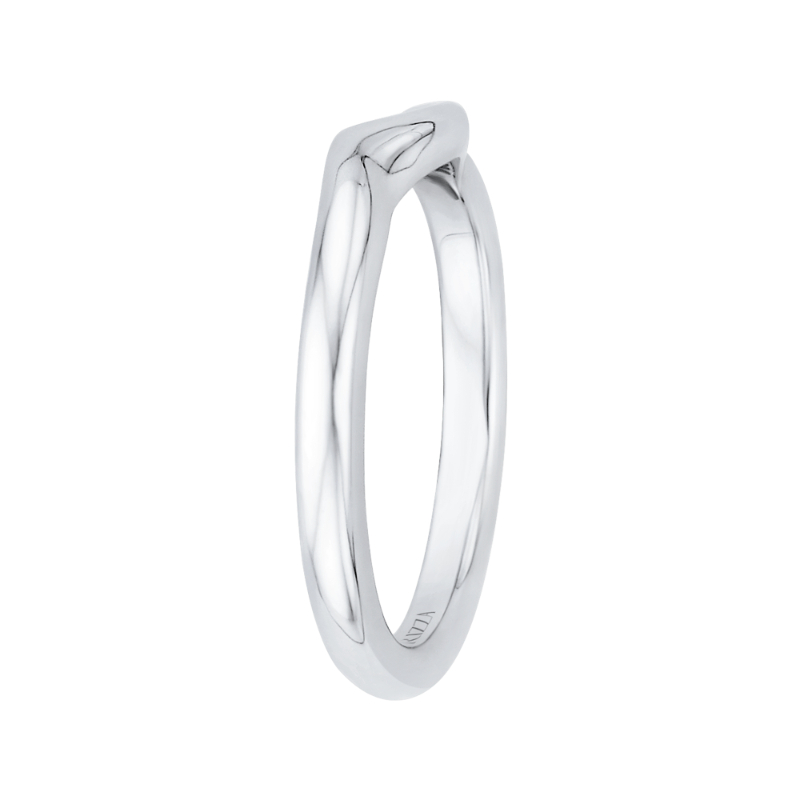 Plain Wedding Band in 14K White Gold